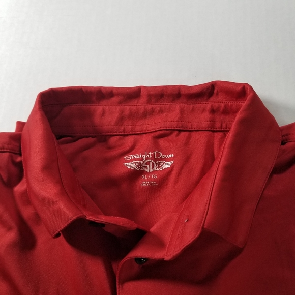 Straight Down Performance Cypress Point Golf Club Polo Size XL Men Red - Picture 6 of 11